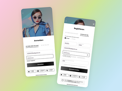 User registration flows for a mobile fashion community