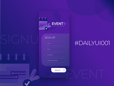 Daily UI Challenge Day 001 app illustration ui ux