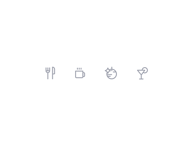 Going out icon set food and drink icons icons set