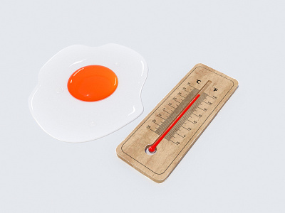 Hot summer: You can fry an egg outside 3d art 3dillustration design digital art graphic illustration