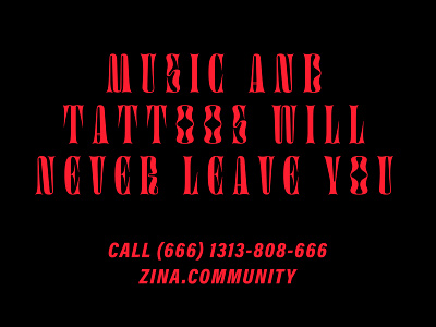 Music & tattoos will never leave you artdirection brand branding branding design design type typography