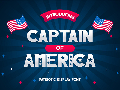 Captain of America Free Patriotic Display Font design font fonts free freebies freefont friendly
