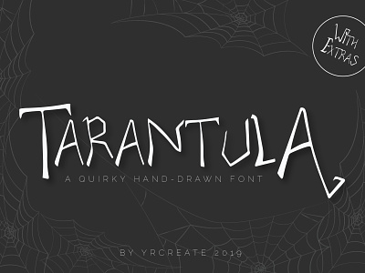 Tarantula Font display font fonts free freebies freefont handwritten font horror quirky tarantula