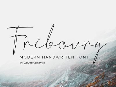 Fribourg Font font fonts free freebies freefont handwritten font modern script