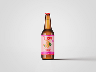 Tiger Beer Bottle Branding Concept branding design illustration