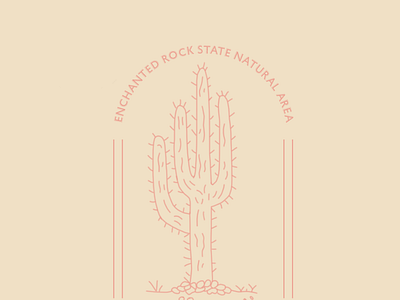 Enchanted Rock State Natural Area Cactus Icon branding icon illustration logo