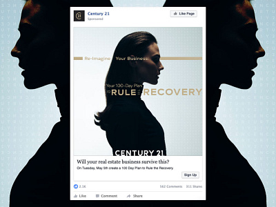 Rule the Recovery Facebook post mockup ad agent century 21 design facebook facebook ad graphic design indesign photoshop real estate