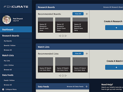 Fincurate Dashboard UI app dashboard finance financial startup ui user interface