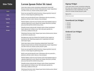 Fullscreen Website - Work in progress columns design lorem ipsum purple site title ui web web design website