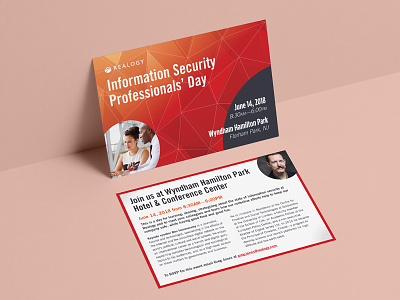 Realogy Information Security Professionals Day 2018 Postcard 2018 conference event hotel information security new jersey postcard real estate red