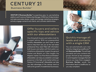 Century 21 Business Builder Flyer agent broker builder business business builder century 21 crm email flyer newsletter print real estate