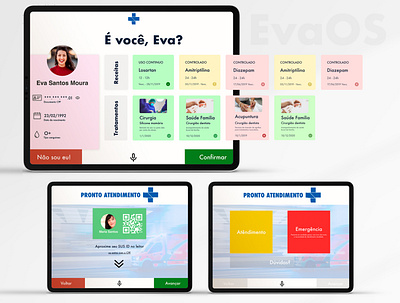 EvaOS User interface adobe xd app brasil brazil design health photoshop sus ui ui design uiux web
