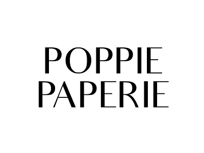 Poppie Paperie branding design logo typography vector