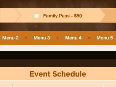 Religious Festival Website 2 buttons header menu