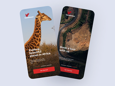 Tour app - Vacationeer african app design mobile onboarding tour travel ui ux