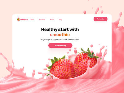 Smoothies / Food & Beverage Landing Page beverages design e commerce food hero sections landing page smoothie ui ux website