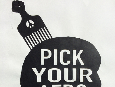 Pick your afro screenprint branding graphicdesign logo screenprint