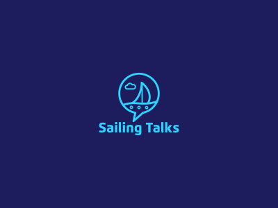 Sailing Talks boat free logo freebie maritime sailing sailing logo sea speech bubble yacht