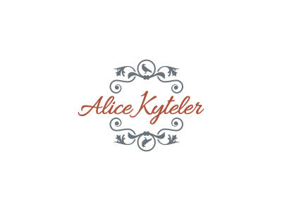 Alice Kyteler alice kyteler baroque brand mark coffee bar crow floral flowers logo rococo twists
