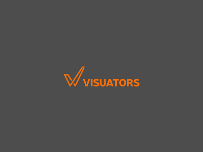 Visuators brand logo mark monogram orange v