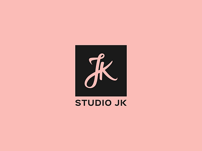 Studio JK brand mark logo design monogram square