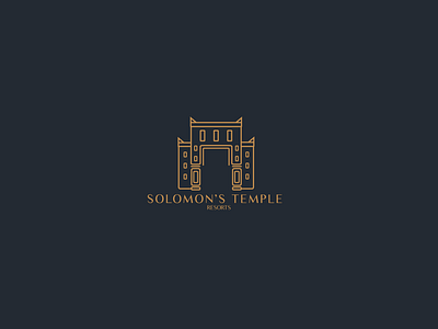 Solomon’s Temple Resorts Logo brand identity branding clean earth colors elegant graphic design line art logo logo design minimal modern muted colors simple sleek small business