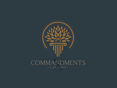 X Commandments Law Firm Logo bible brand identity clean corporate earth tones flat flat design jesus lawyer logo logo design serif simple sleek