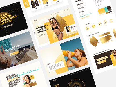 Website for sun tanning products branding color design graphic design sunny typography ui user interface ux website website design websites
