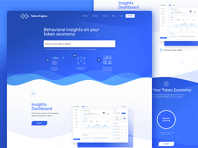 Landing Page for a new Tool for Token Economy blue graphic graphic design landing landing page landing page design token ui ui design user interface ux