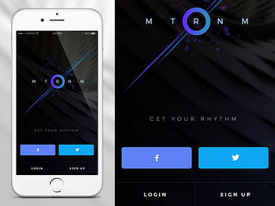 Daily ui #001 daily ui graphic login mobile ux music signup ui