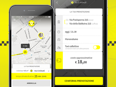 Mobile App for Sharing Taxi app cab design mobile mobile ui taxi