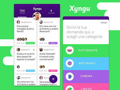 Fresh Ui app color design material mobile social ui ux