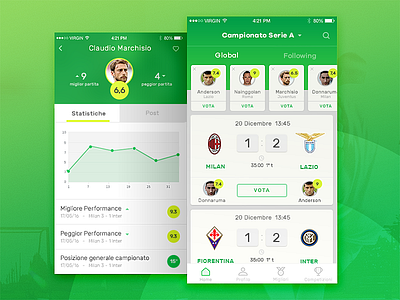 Best Player! app graphic design green ios mobile soccer ui user interface ux