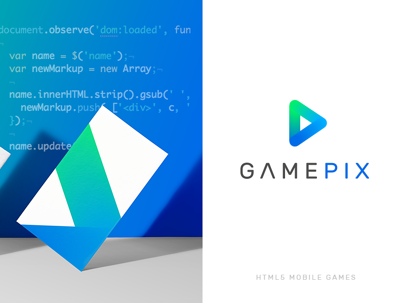 New logo for Html5 Mobile games Platform gradient html5 games graphic design visual design brand identity brand logo