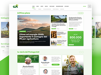 Ux and Ui for new web Magazine about Agricolture