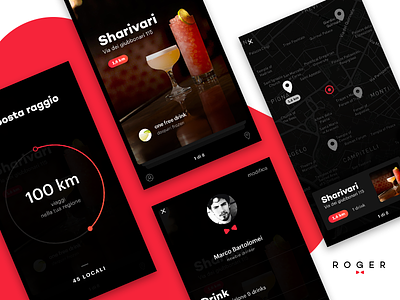 Free drink App butler card design gradient graphic interface mobile ui ux