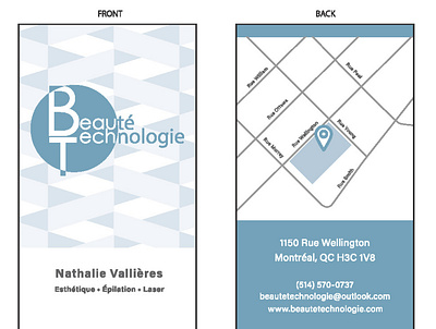 Natalie Business Card artist branding design esthetician graphic design logo space typography vector