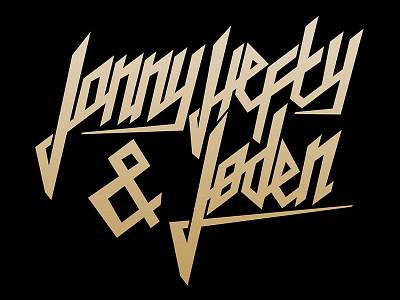 JONNY HEFTY & JØDEN - LOGO and hip hop inspiration logo metal rock roll sharp type typography