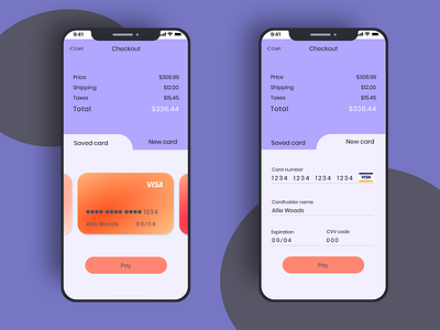 Daily UI 002 Credit Card Check Out check out credit card daily ui daily ui 002 daily ui challenge dailyui design gradient interaction design mobile mobile app mobile app design mobile design mobile ui ui ui element ux vector