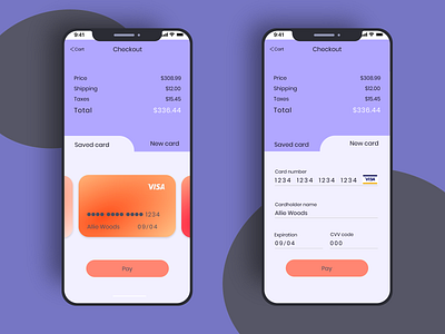 Daily UI 002 Credit Card Check Out