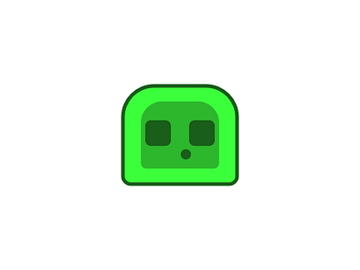 Minecraft Slime design flat svg vector