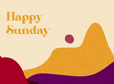 Happy Sunday design illustration