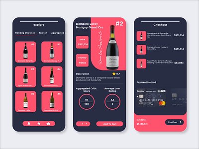 Wine E-commerce App 🍷 android app design branding chres design design ui ecommence ecommerce ecommerce app ecommerce business ecommerce design ecommerce shop mobile ui ui ux uidesign uiux ux wine wine app wine bottle