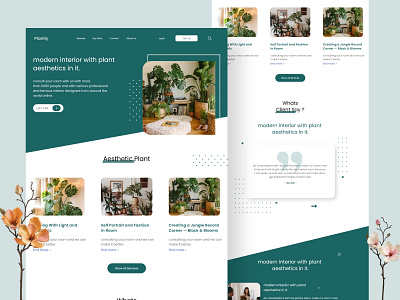 Modern Interior - Plant.ly android app android app design branding chres design design ui ecommerce plant plant illustration planter planting plants ui uiux ux