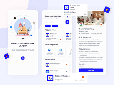 CariKerja - Dream Job android app android app design branding career chres design design ui ecommerce hiring job job application job board job listing job portal job search jobs recruitment ui uiux ux