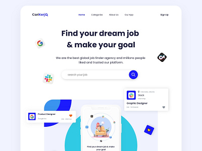 CariKerja - Dream Job android app design branding chres design design ui ecommerce employee employees employer employment hire hire me hired hiring hiring platform ui uiux ux vacancies vacancy