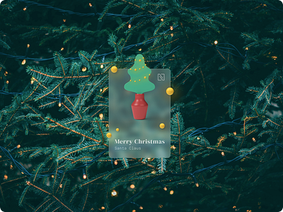 Quick shot - Merry christmas glassmorphism ui