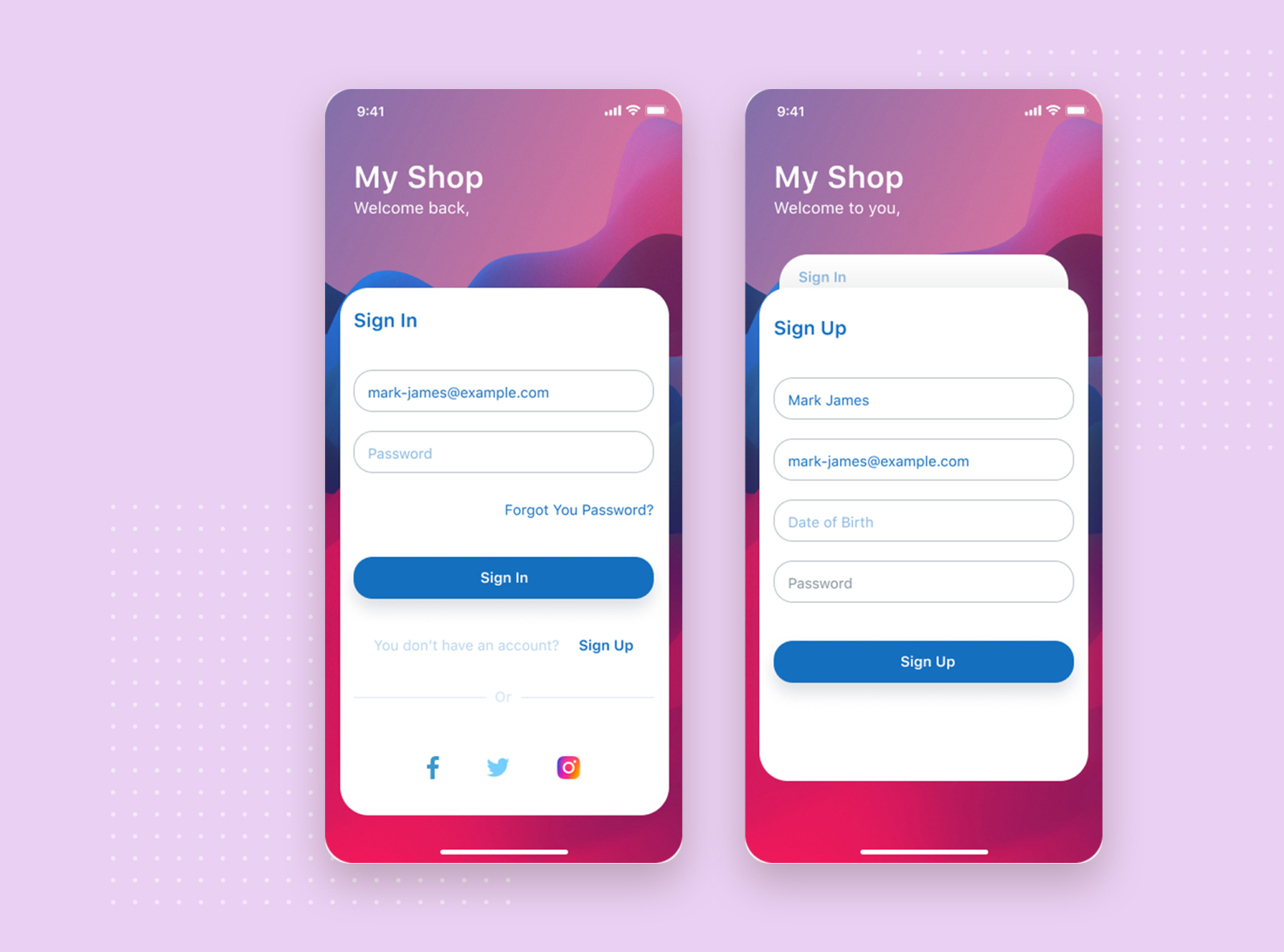 Log In Form UI concept by Sy Thong Nguyen on Dribbble