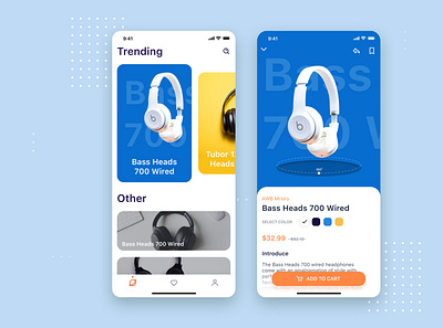 Headphone Store App UI concept app headphone headphone app infomation ui design store store app template theme ui ui design ui kit uidesign