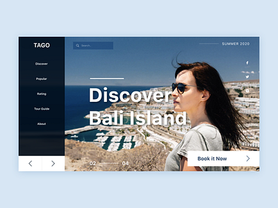 Travel Website Banner Website UI concept